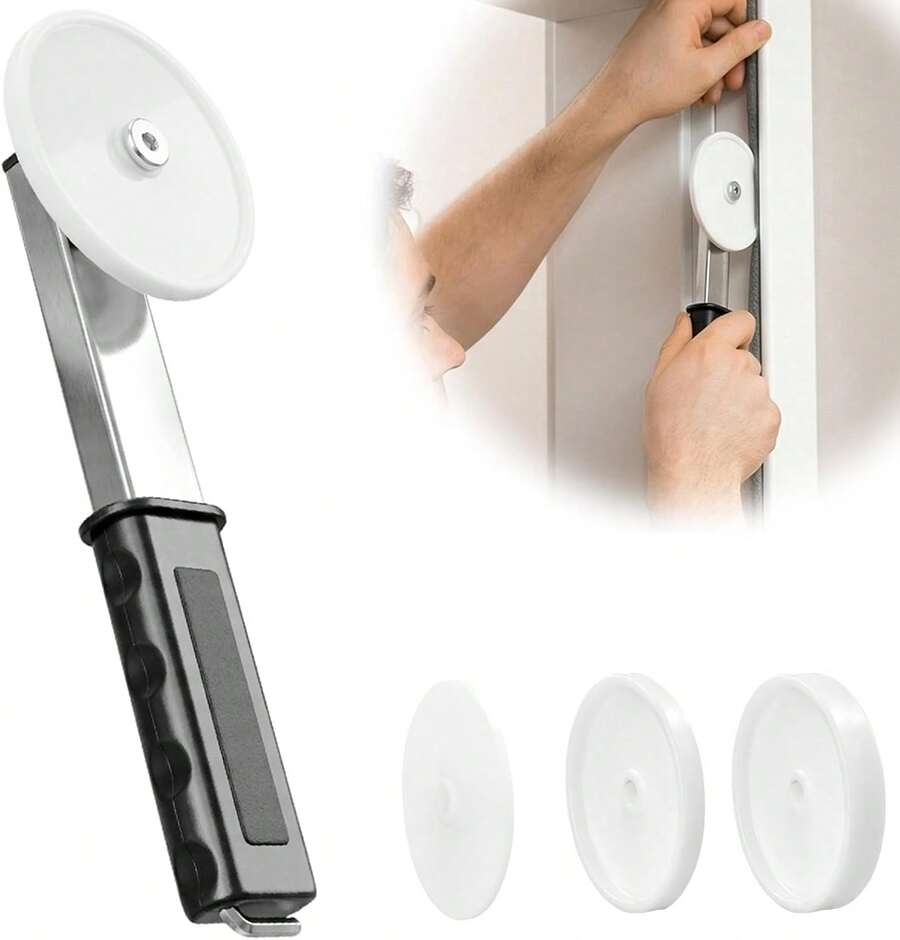 Effortless Backer Rod Installation Tool With 4 Interchangeable Wheels Lightweight Handheld Surface For Windows Doors Kitchen Bathrooms - A - View 1