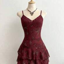 Women Midi Dresses - Bordeaux - View 1