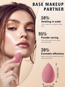 Set de 41 piezas de herramientas de maquillaje todo en uno, que incluye 20 brochas de maquillaje, bolsa de maquillaje impermeable, diadema, múltiples esponjas de polvo, esponjas de maquillaje, set de limpieza de brochas - Multicolor - Ver 9