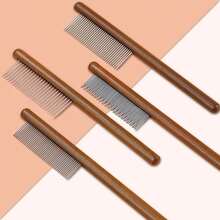 Pet Comb Fine-Tooth Comb Rake Comb Cat Dog Remove Loose Fur Solid Wood Comb Pet Cleaning Grooming Special Flea Comb - View 3
