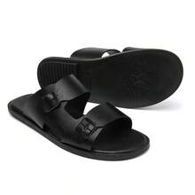 2026 New Adjustable Strap Men's Sandals, Soft Sole Casual Beach Slippers - Black - View 17