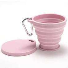 1个可折叠硅胶杯,旅行便携冲洗杯带盖,耐热茶杯,饮料杯,带登山扣设计可挂在背包上,适合露营、户外活动、徒步旅行、骑自行车、聚会等。 - 彩色 - 查看 8