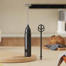 4-Color USB Rechargeable Handheld Milk Frother With 2 Whisk Heads And 3 Speed Settings, Suitable For Making Coffee And Tea At Home And Office, An Essential Cooking Tool - Multicolor - View 9