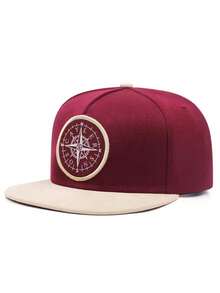 1 pieza Gorra de béisbol snapback de moda para hombre con bordado de brújula y letras, estilo hip hop, gorra de béisbol con letras bordadas, gorra hip hop - brújula - Ver 9