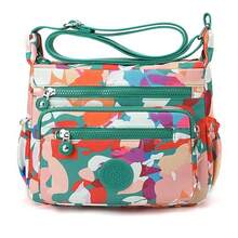 Pealwel Women Shoulder Handbag Roomy Multiple Pockets Bag Ladies Crossbody Purse Tote Top Handle Satchel - 綠色花卉 - 查看 8