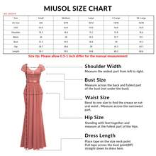 MIUSOL Sequin Floral Lace Sweetheart Neck Cap Sleeve Draped Mermaid Hem Formal Party Maxi Dress - Rượu sâm banh - Xem 9