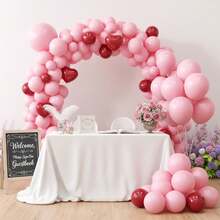 10/55/120pcs Light Pink Balloons In Different Sizes 18/12/10/5 Inch Balloon Balloon Garland Arch Kit, Suitable For Weddings, Birthdays,Gender Reveal, Graduations, - Light Pink - View 4