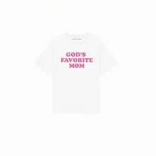 1 "God's Favorite Mom" T-Shirt, Fun Mother's Day Gift, Cool Mom Graphic Tee, Aesthetic Mom T-Shirt, 90s Retro Mom T-Shirt, Mom Top, 180g 100% Cotton. - 白色 - 查看 2