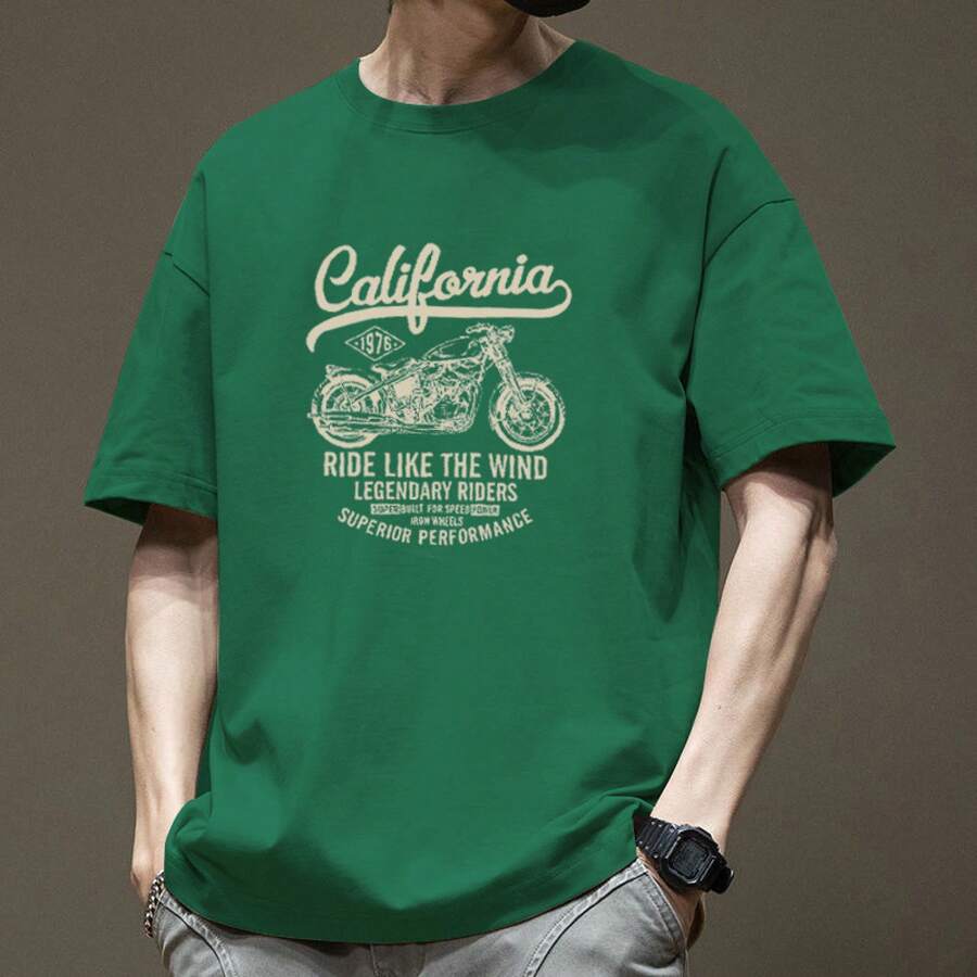 Men's Fashion Brand T-Shirt 2026, New, Short Sleeve, Summer, Pure Cotton, Men's T-Shirt, Men's Medium Sleeve T-Shirt. - 黃色 - 查看 1