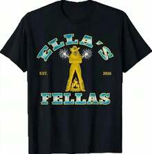 Ellas Fellas Fellas Vintage Matching Squad T-Shirt For Men - Hitam - View 6
