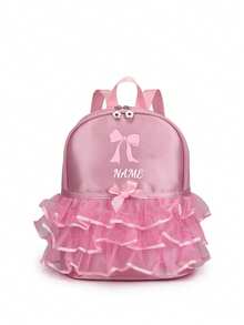 This Back To School Personalized Learning Bag/Dance Bag Set Comes In Multiple Sizes, Featuring A Pink Lace Bow Pattern, Perfect For School, Dance Class, Travel And Daily Use. It's Also A Great Gift Choice For Friends, Daughters' Birthdays, Collections Or Christmas. - Multicolor - View 22