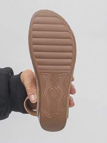 Sandalias de plataforma de verano para mujer, nuevas, cómodas y sin fatiga, minimalistas, ligeras, elegantes y adecuadas para bodas, fiestas y uso diario, con suelas hechas a mano - Beis - Ver 8
