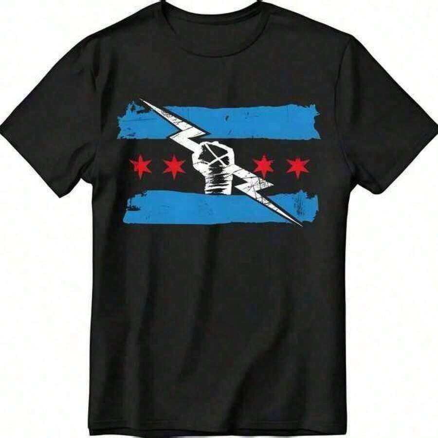 Men's T-Shirts 2026 Christmas T-Shirt 2026 Wrestling Best Wrestlers In The World Punk T-Shirt Punk1, Soft And Breathable Fabric, Comfortable And Loose Fit, Suitable For Daily Wear, Suitable For Casual Office Wear, Spring And Summer Daily Appearance, Comfortable Outdoor Casual Wear Effortless Style, Show Your Unique Style VYWI - 黑色 - 查看 1