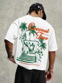 Men's Strawberry Print T-Shirt, Fruit Graphic Element, Suitable For Street, Outdoor Music Festivals, Daily Wear, Hanging Out With Friends, Gift For Boyfriend/Husband, Anniversary - 白色 - 查看 5
