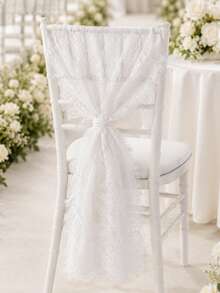 1 pieza Camino de mesa de encaje blanco de 9.84x118.11 pulgadas, camino de mesa bohemio bordado en marfil, cinta de encaje elástica con patrón floral bordado, tela de encaje para decoraciones de mesa de boda rústica, fiesta de ducha nupcial, caminos de mesa vintage - Cuadrado blanco - Ver 8