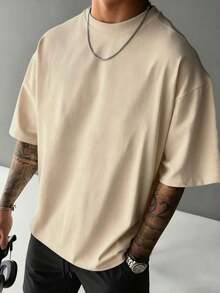 FRACTYR Minimalist Male Figure Print Short Sleeve T-Shirt | Casual Streetwear That Goes With Everything - 紅色和黑色 - 查看 7