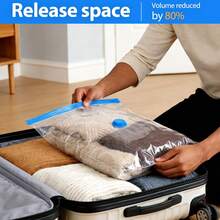 21pcs Vacuum Bags For Travel With Rechargeable Air Pump,Reusable For Clothes, Comforters, Blankets, Pillow, Bedding, Sealer Clothing Storage,Travel Accessories,Travel Essential - 21-Phiên bản trong suốt - Xem 3