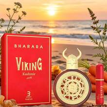 Bharara Viking Series Four Neutral Perfume Spray, 3.4oz100ml, Citrus Wood Flower Fragrance, Lasting Fragrance, Suitable For Any Place, Noble And Luxurious Gift Box Packaging, Perfect Choice For Gifts - 紅色的 - 查看 1