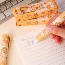 Capibara Push-Style Erasers, Ideal Kindergarten Gifts And Study Stationery. They Leave Few Marks And Little Scraps While Erasing Cleanly. Adorable Capybara Pen-Shaped Erasers, Cute Cartoon Retractable Erasers, Portable Push-Type Erasers For Students, And Creative Stationery Gifts. - Multicolor - View 4