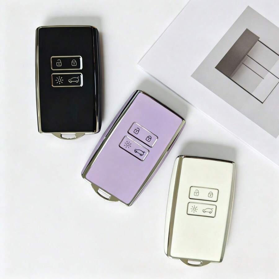 1 chiếc ốp bảo vệ chìa khóa xe hơi bằng chất liệu TPU, vỏ chuyên dụng cho chìa khóa, phù hợp với các dòng xe Renault Captur, Koleos, Kadjar, Arkana, Megane, Duster, Sandero. - A - Xem 1