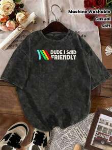 Ropa de hombre;Camisetas de Verano: Camiseta Vintage con Estampado ARC Raider - Tela Suave con Efecto Desgastado, Adecuada para Uso Diario y como Idea de Regalo.Camiseta vintage de manga corta con cuello redondo y estampado de ARC Raider, lavable a máquina, estilo casual, adecuada para fiestas. Camiseta de algodón lavado de manga corta unisex, camiseta vintage lavada, camiseta neutra con estampado de huevo de Pascua descolorido y cuello redondo, ropa de verano PO35. - Negro - Ver 2