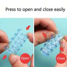 5pcs Plastic Transparent Notebook Loose-Leaf Rings Random Patterns, Up To 100pcs Paper Capacity, Suitable For Reading Enthusiasts, Document Sorting, Daily Office, Book Storage - Book Ring - View 6