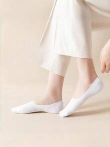 2/4/5 Pairs Women's Colorful Invisible Socks, Low Vamp Suitable For High Heels, Spring/Summer - Multicolor - View 2