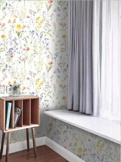 1 Cuộn Giấy Dán Tường Vinyl Tự Dính Họa Tiết Hoa Tươi, Kích Thước 17.3 * 118.1/196.8/393.7 Inch, Chống Thấm Nước, Giấy Dán Tường Có Thể Bóc Tách, Trang Trí Nghệ Thuật Phong Cách Bohemian, Giấy Dán Tường Thẩm Mỹ Mùa Thu, Dùng Cho Trang Trí Nhà Cửa, Giấy Dán Tường, Vải Dán Tường, Trang Trí Nhà Bếp, Trang Trí Phòng Ngủ