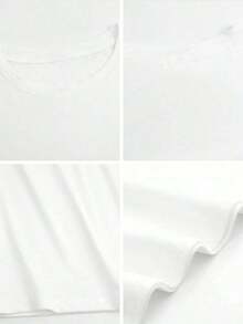 2026 New Men's T-Shirts, Lightweight Summer Men's Shirts, Men's Summer Short Sleeve T-Shirt, Versatile Style, Loose Fit, Weight 180 Grams, 1 Piece - 白色 - 查看 3