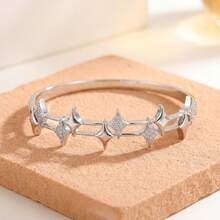 1 chiếc vòng tay nữ thiết kế hình ngôi sao thanh lịch, đính đá Cubic Zirconia, quà tặng thường ngày. - Nhiều màu - Xem 13