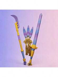 1pc-Rumi Roleplay Sword, New Resin Detachable Design Long Sword, Cosplay Prop Sword, Plastic Sword Ornament, Perfect Gift, Birthday Gift, Gift, Party Gathering Decoration, Non-Harmful Resin Sword, Costume Prop Accessories - Multicolor - View 1