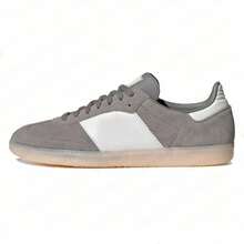 Zapatos casuales unisex, talla 36-45, zapatos casuales de mujer y zapatos deportivos de hombre, zapatos planos de suela blanda con cordones, zapatos cómodos y livianos de hombre para uso diario, de corte bajo,,,,,Zapatillas de entrenamiento alemanas vintage de 2026, de cuero genuino, con punta redonda, versátiles, con franjas de colores contrastantes, zapatillas casuales con cordones. - Blanco - Ver 13