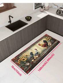 1pc Kitchen Rug, Thickened Anti-Slip Kitchen Mat, Suitable For Sink, Laundry Room, Office And Table - Multicolor - View 15