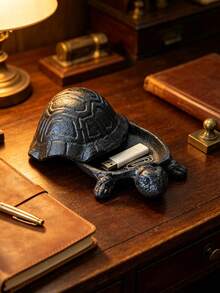 1pc Cast Iron Turtle Shaped Hidden Key Storage Box - Outdoor Key Hiding Box, Decorative Garden Sculpture, Hidden Space For Storing Spare Keys, Compact Hidden Design, Suitable For Home, Yard And Patio - A - View 5