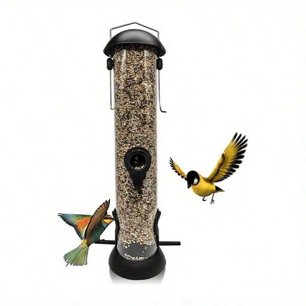 4 Feeding Ports Plastic Outdoor Hanging Bird Feeder
