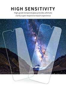 2pcs Screen Protector Film , High Definition High Hardness Tempered Glass Screen Protector, Support Fingerprint Unlock, Scratch-Resistant, Waterproof, Durable, Easy Installation Bubble-Free, Compatible With Phone Cases, Smartphone Accessories For - Clear - View 8