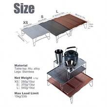 iClimb Solo Mesa plegable ultraligera y compacta para senderismo, camping, senderismo, playa, picnic, color - Plateado - Ver 3