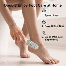 Double-Sided Stainless Steel Foot File, Foot Callus Remover And Foot Cleaning Brush, Professional Pedicure Tool For Dry And Wet Feet, Fast Hard Skin And Dead Skin Remover, With Non-Slip Grip - Multicolor - View 6