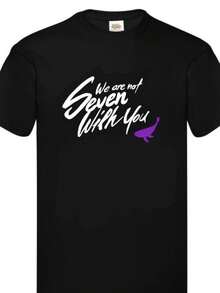 Army T-Shirt: We Are Not Seven With You, Cotton T-Shirt Made By Fans, A Short-Sleeved T-Shirt Suitable For Home, Daily Wear, Parties And Travel, Perfect As A Gift For Friends Or Family. - 黑色 - 查看 1