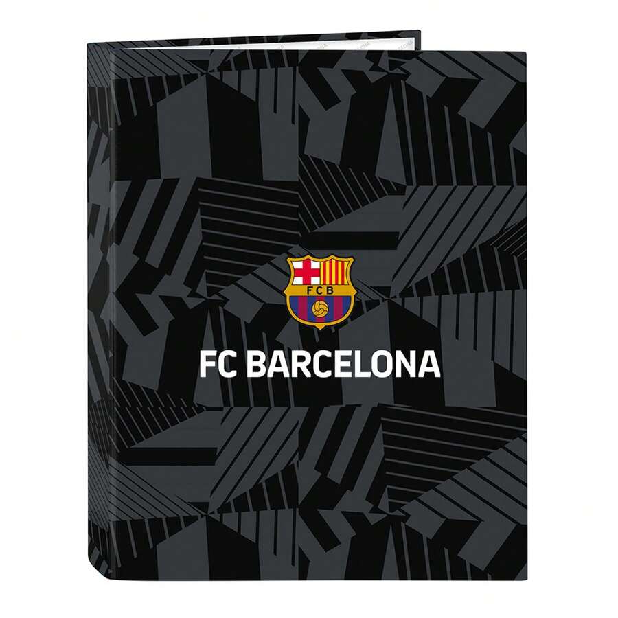| Folio Folder FC Barcelona Black 4 Mixed Rings 25 Mm, School Binder With Hard Covered, Round Rings, Durable For Back To School, Kids And Teens - Folder - Black - View 1