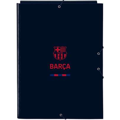 | Folder Folio FC Barcelona Corporate 3 Flaps, Hard Covered, Closure With Elastic Bands, School Organizer With 3 Internal Flaps, Official License