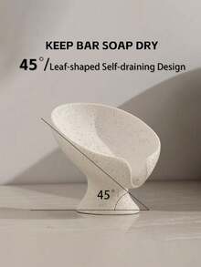 1/2 chiếc khay đựng xà phòng hình lá tự thoát nước, phù hợp để giữ xà phòng khô ráo trong phòng tắm, bồn rửa mặt, bàn bếp hoặc bồn tắm, vẻ ngoài giống đá thạch cao - Quy trình in 3D - Xem 5