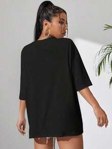 T-Shirt UnicoloreBreathable And Comforte - Noir 2 - View 2