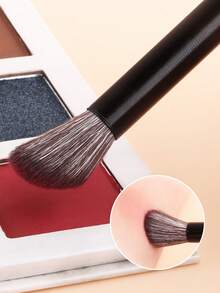 ronshadow Bộ 10 cọ trang điểm chuyên nghiệp + 5 bông mút trang điểm, bao gồm cọ phấn phủ, cọ má hồng, cọ tạo khối vát cạnh, cọ nền phẳng, cọ phấn mắt, cọ tán màu, cọ kẻ lông mày vát cạnh, bộ cọ và bông mút trang điểm lông mềm không rụng lông, lý tưởng cho người mới bắt đầu. - màu đen - Xem 5