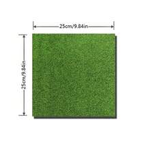 30cm X 30cm/25cm X 25cm Artificial Grass Mat, Fake Moss Lawn Carpet, DIY Micro Landscape Home Decor - Army Green - View 8