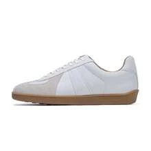Zapatos casuales unisex, talla 36-45, zapatos casuales de mujer y zapatos deportivos de hombre, zapatos planos de suela blanda con cordones, zapatos cómodos y livianos de hombre para uso diario, de corte bajo,,,,,Zapatillas de entrenamiento clásicas alemanas, zapatillas blancas para mujer, zapatillas deportivas retro de cuero genuino con cordones, zapatillas planas versátiles. - 19 - Ver 8
