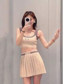 Women Two-Piece Outfits - Apricot - View 7