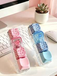 1 pieza Colgante de bolso con estampado de leopardo, un carácter de dopamina, cuatro botones de descompresión de estilo Ins, silencioso y crujiente, para presionar con la yema del dedo - Bolsas - Ver 2