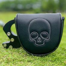 1PC A-Style Skull Pattern Golf Putter Cover, Cute Fashion Cartoon Design, PU Wear-Resistant Material, Magnetic Closure, Universal Golf Club Protective Sleeve - Multicolor - View 3