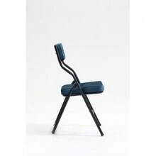 Folding Chairs In A Pack Of 2 – Folding Dining Chairs With Cushions, Portable And Already Assembled, Additional Folding Chairs For Guests, Kitchen, Office, Wedding And Party - 藍色 - 查看 6